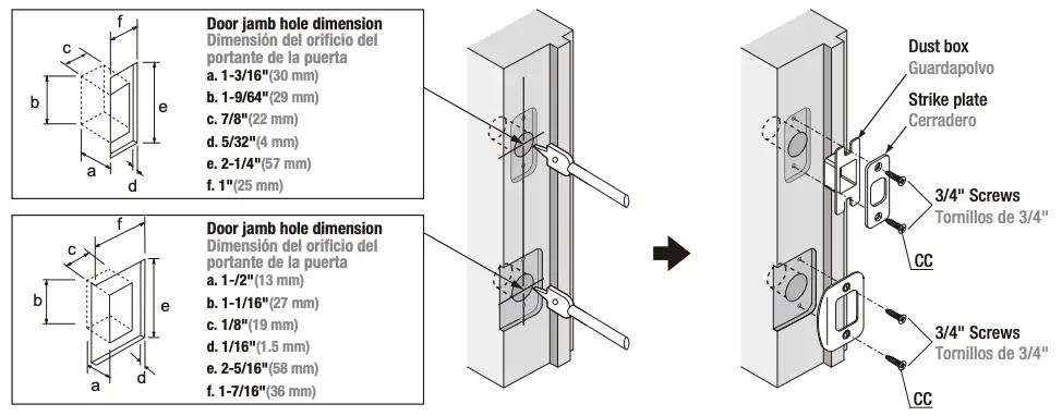 Prepare the door jamb