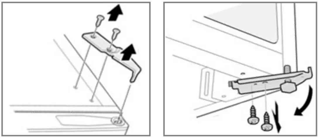 Replacing the door hinge