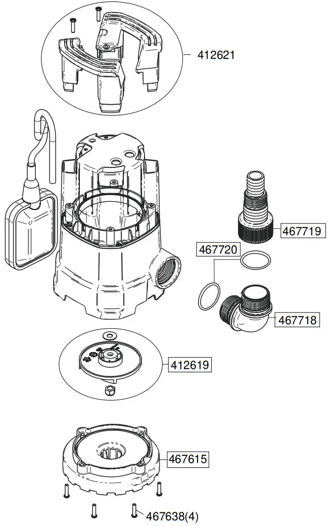 AL KO SUB 6500 250W Electric Submersible Water Pump - Figure 2