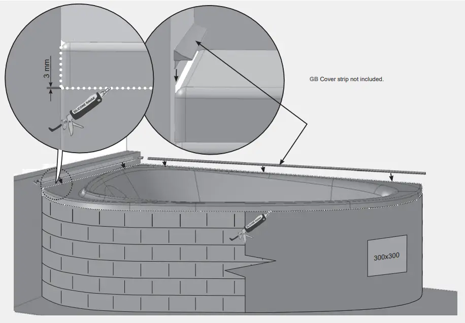 RAVAK 196x139 LoveStory II Bathtub - fig 12