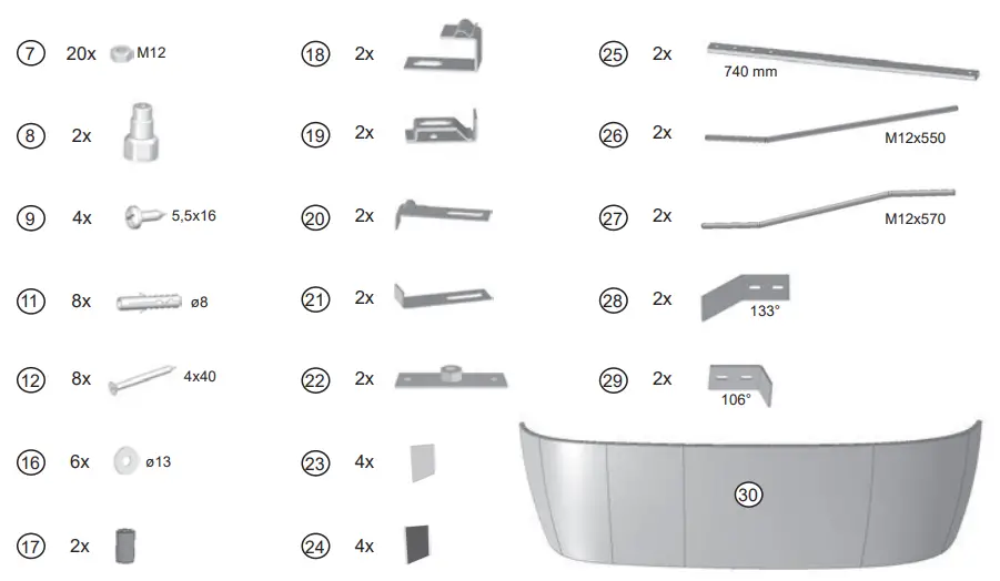 RAVAK 196x139 LoveStory II Bathtub - fig 14