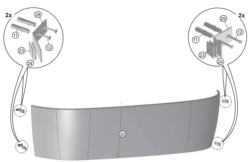 RAVAK 196x139 LoveStory II Bathtub - fig 16