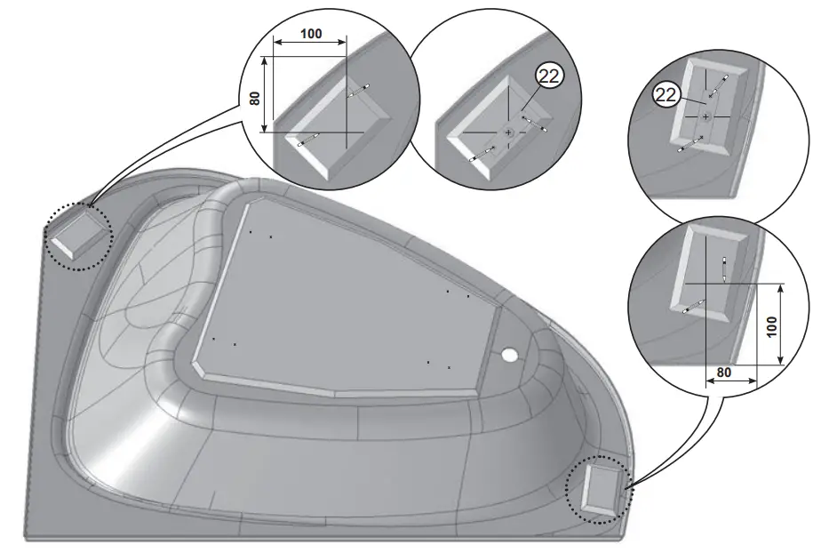 RAVAK 196x139 LoveStory II Bathtub - fig 18