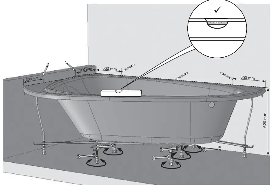 RAVAK 196x139 LoveStory II Bathtub - fig 24