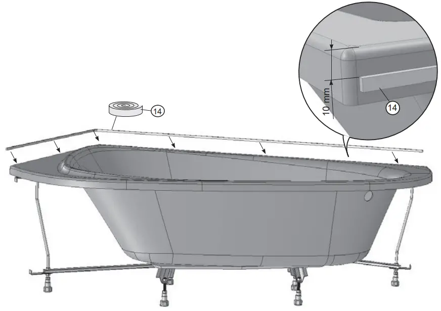 RAVAK 196x139 LoveStory II Bathtub - fig 26