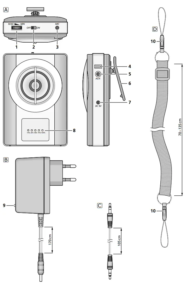 MONACOR WAP 8 Portable Voice Amplifier - Fig