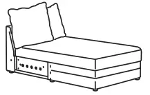 IKEA GRONLID Sofa series - chaise lounge