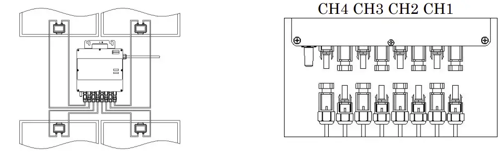 YC1000-3-NA 3 Phase Microinverter Installation illustration