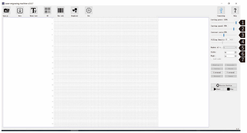 Genmitsu Jinsoku LC 40 Desktop Laser Engraver - Engraving Settings