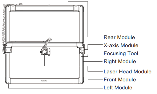 Genmitsu Jinsoku LC 40 Desktop Laser Engraver - Top View