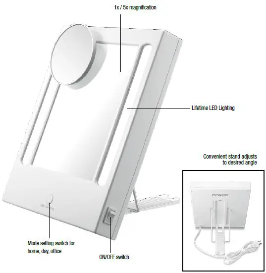 CONAIR-BE200W-LED-Lighted-Mirror-fig-1