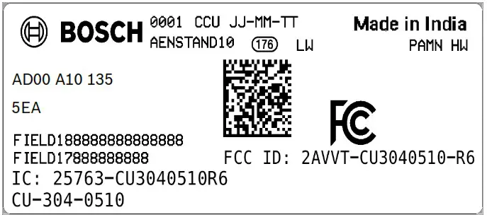 BOSCH CU 304 0510 Connectivity Control Unit - General Product Description 2