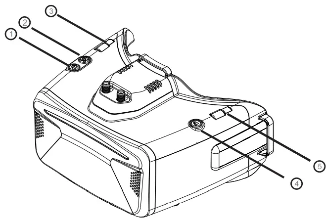 SKYZONE COBRA X LCD FPV Goggles - Diagram1