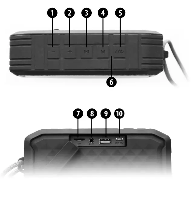 XTREME XBS9-1056 Terra Rugged Weatherproof Bluetooth Speaker - overview