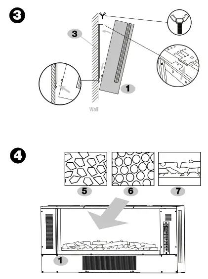 Dimplex SWM3520-EU Winslow 36-In Wall Mount Electric Linear Fireplace - 3