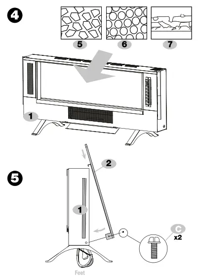 Dimplex SWM3520-EU Winslow 36-In Wall Mount Electric Linear Fireplace - 6