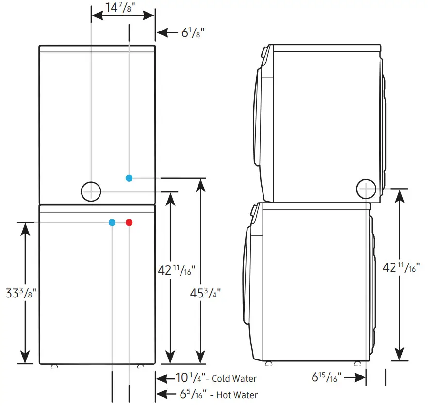 SAMSUNG DVE46BG6500V Smart Dial Electric Dryer - pedesta3
