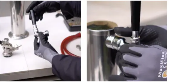 AMD Direct SSRFR 24DK Outdoor Kegerator - screw the tap handle