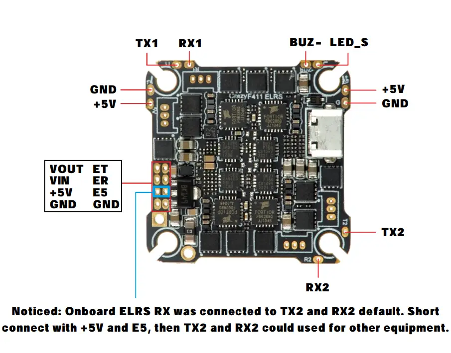 Flight controller connection diagram