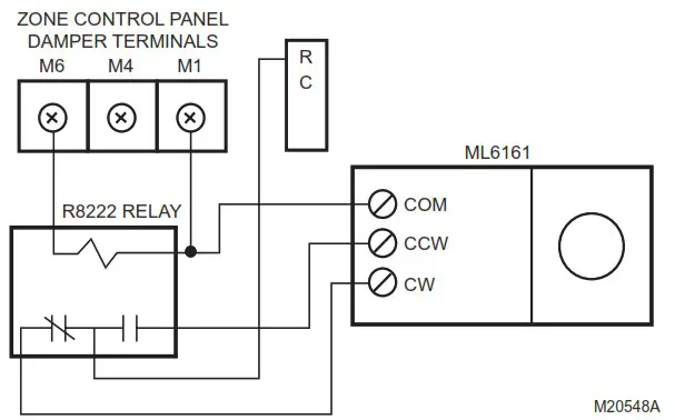 Honeywell TZ 4 TotalZone Zone Control Panel - Wiring Diagrams 10