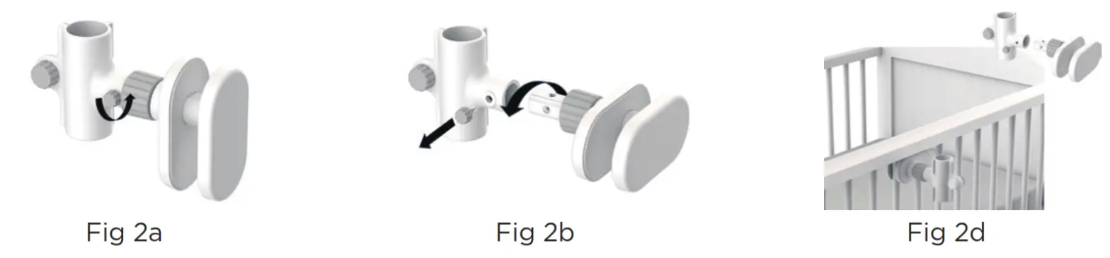 motorola LUX85CONNECT Baby Monitor -- Fasten the top clamp