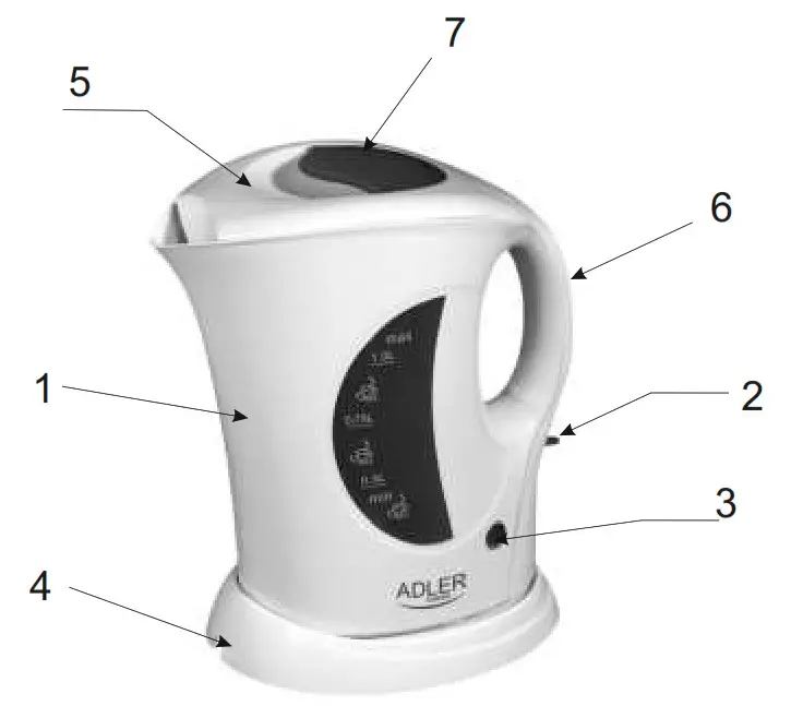 ADLER AD 03 Plastic Kettle- Overview