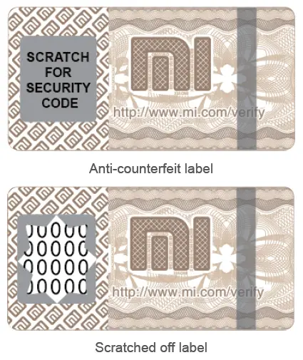 About anti-counterfeit labels
