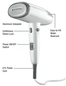 CONAIR GS36 Handheld Fabric Steamer Instruction - STEAMER
