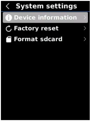 UNI-T UTi165K Professional Thermal Imager - System setting