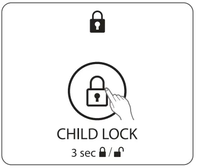 WINIX AZPU370 IWE Air Purifier- Child Lock