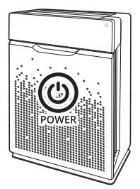 WINIX AZPU370 IWE Air Purifier- turn on