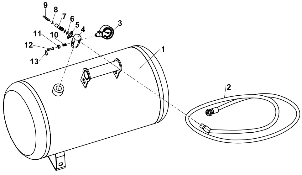 CENTRAL PNEUMATIC 65594 5 Gallon Portable Air Tank - FIG