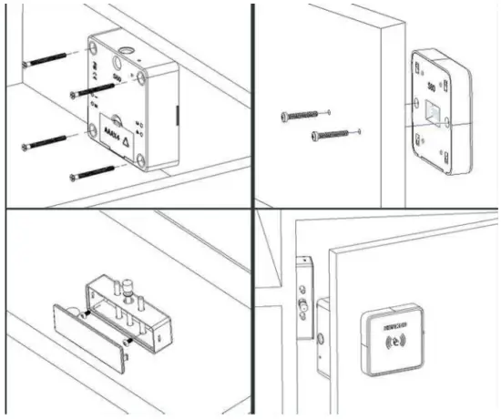 KERONG KR S8064RF Round Fingerprint Cabinet Lock - Drawing