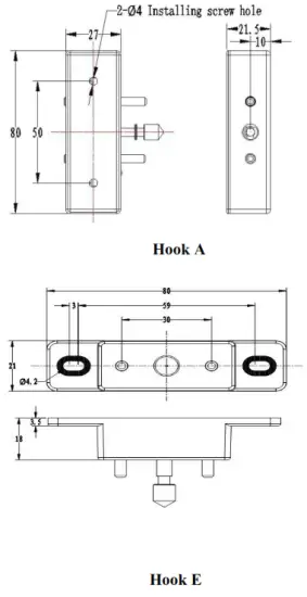 KERONG KR S8064RF Round Fingerprint Cabinet Lock - Hook
