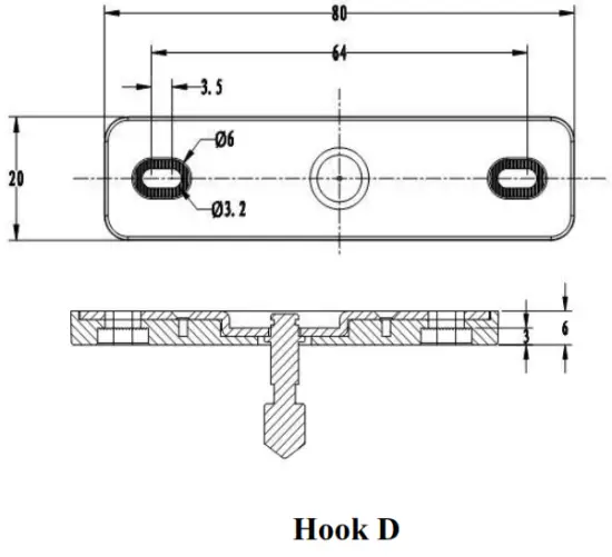 KERONG KR S8064RF Round Fingerprint Cabinet Lock - Hook D