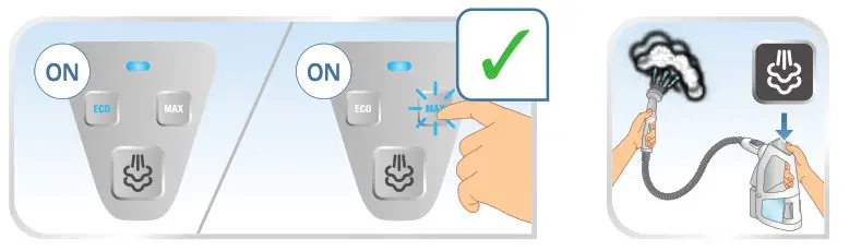 Rowenta RY8544WH Clean and Steam Multi Steam Cleaner- MAX mode