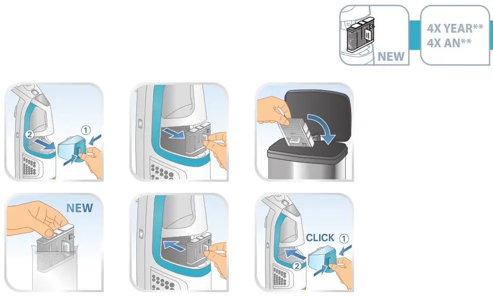 Rowenta RY8544WH Clean and Steam Multi Steam Cleaner- anticalc filter