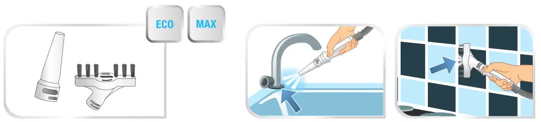 Rowenta RY8544WH Clean and Steam Multi Steam Cleaner- joints brush