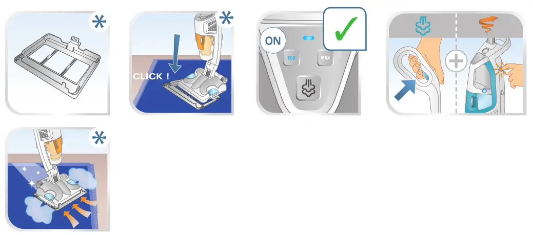 Rowenta RY8544WH Clean and Steam Multi Steam Cleaner- refresh your carpets