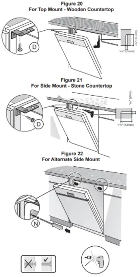 SECURING THE DISHWASHER