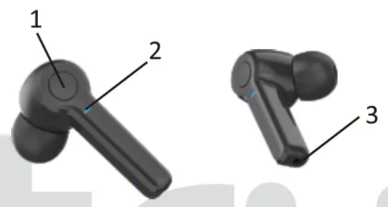 truke B088 Fit Buds TWS Bluetooth Black Earphones - overview 1