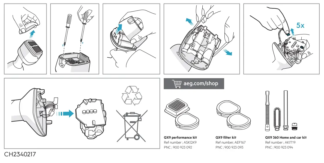 AEG QX09 Cordless Vacuum Cleaner - fig 1