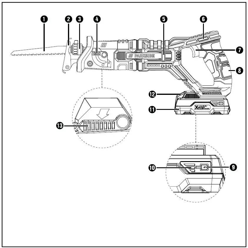 PARKSIDE-PSSA-20-Li-A1-Cordless-Sabre-Saw-fig-1