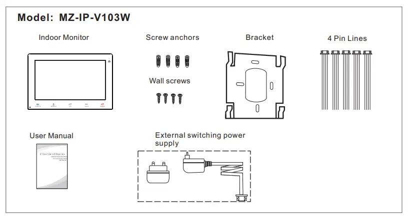 TMEZON-MZ-IP-V103W-4-Wir-IP-Video-Door-Phone-10-Inch-Touch-Screen-Series-1