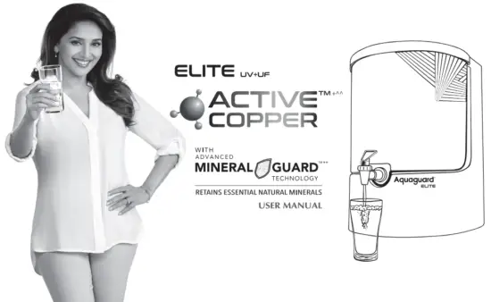 EUREKA FORBES Aquaguard UV UF Elite Active Copper Water Purifier - 2