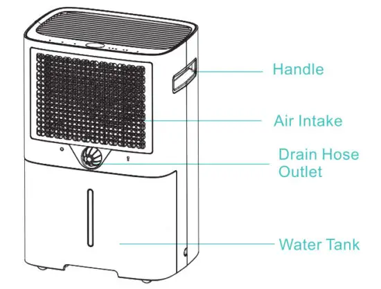 KESNOS PD160A Dehumidifier for Home and Basement - figure 3