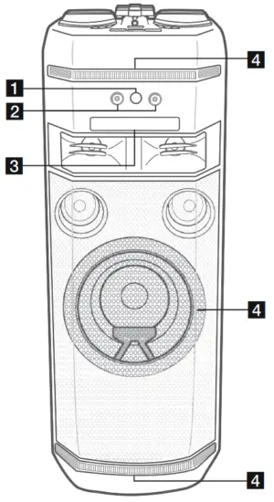 LG OK85 Mini Hi Fi Audio System - Front panel