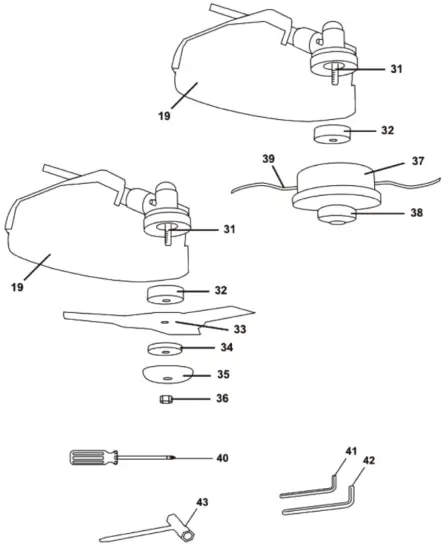 RIDGELINE 97003 2 In 1 Brush Cutter String Trimmer - Parts List 2
