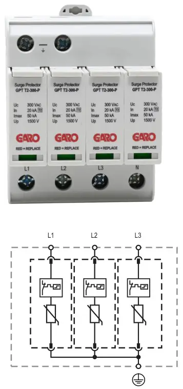 GARO GPT T2-300-4-0 Surge Arrestor Type 11