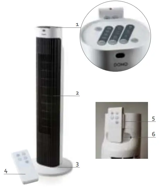 DOMO DO8126 Tower Fan - PARTS